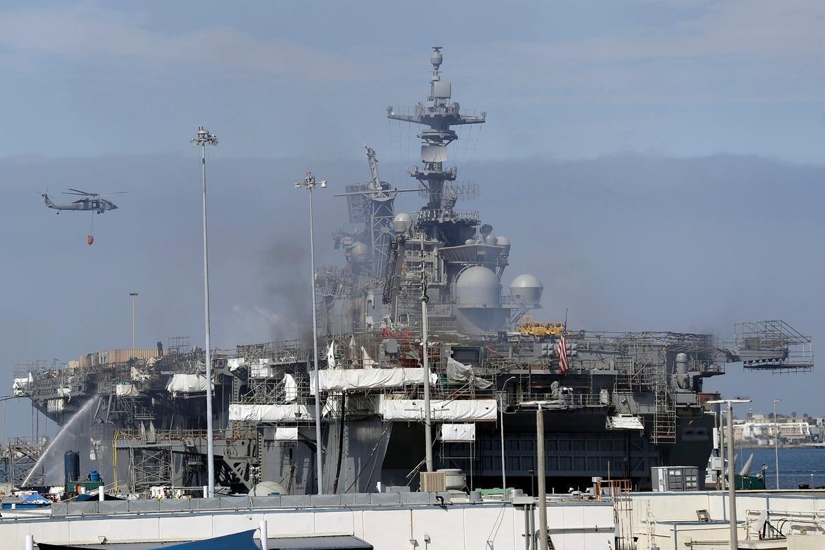 San Diego shipyard inks $10 million contract for Bonhomme Richard firefighting and cleanup
